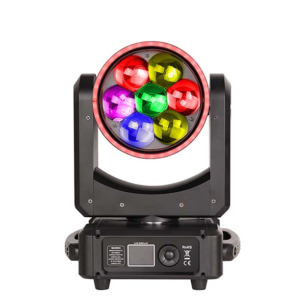 7X60W LED Beam Zoom Moving Head Light With Ring